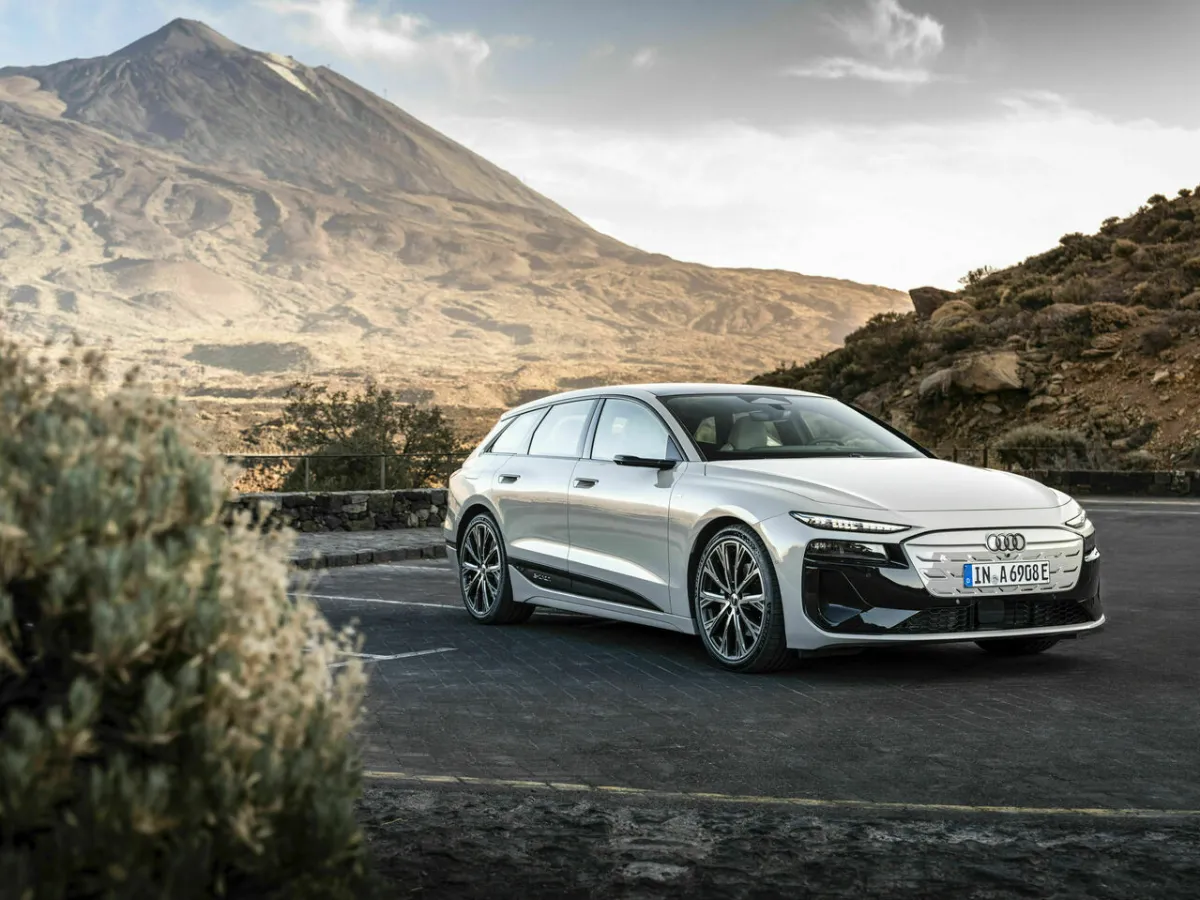 Audi A6 Avant e-tron auf einer Bergstraße