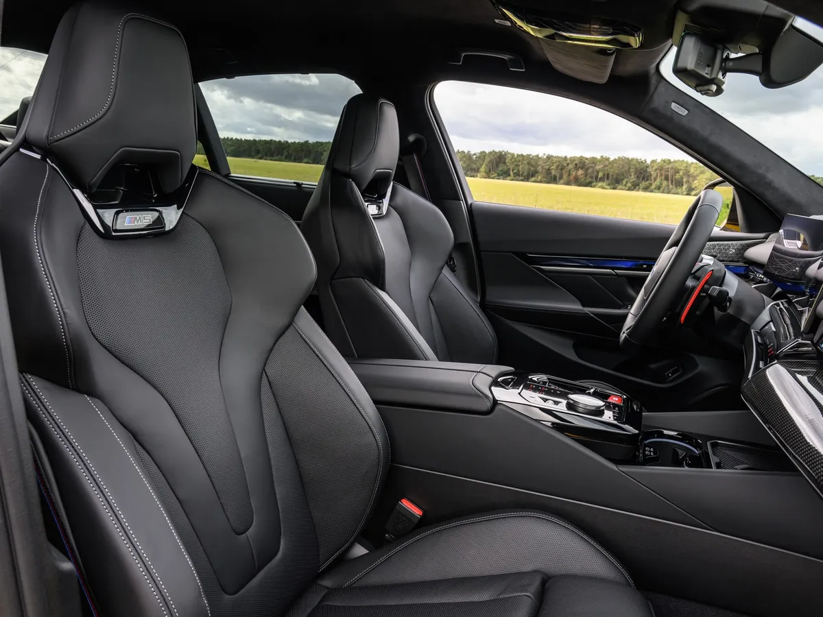 BMW M5 cabin and seats