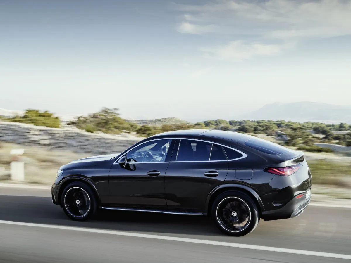 Mercedes-Benz GLC Coupé on a country road