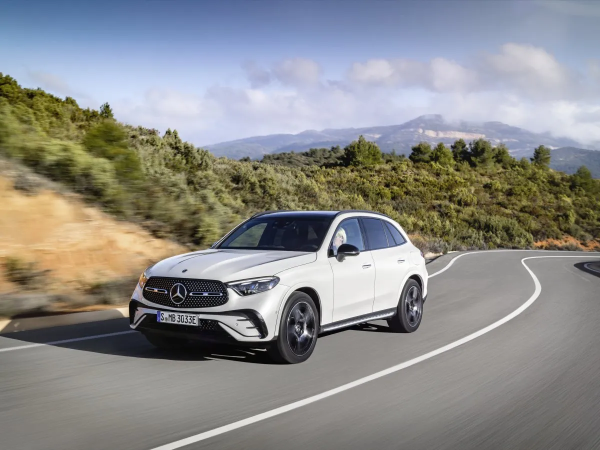 Mercedes-Benz GLC on a mountain road