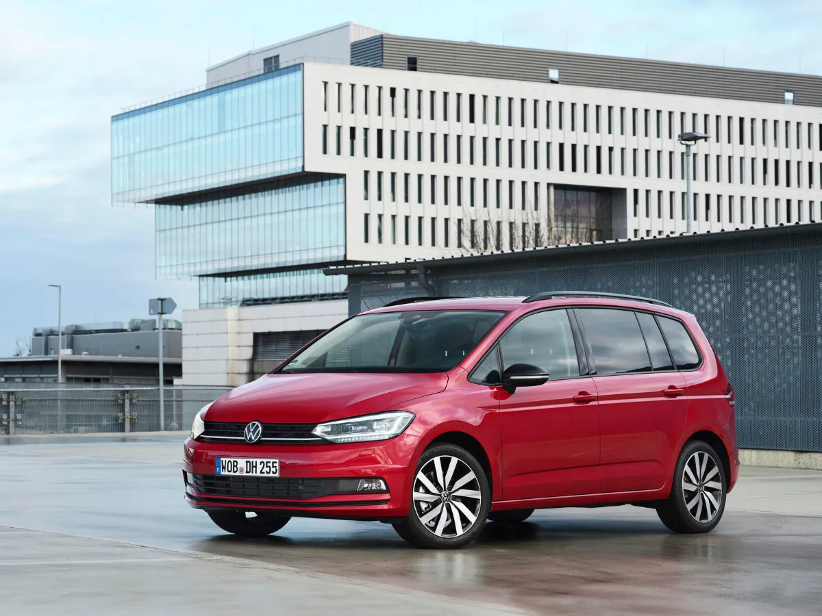 Volkswagen Touran in red