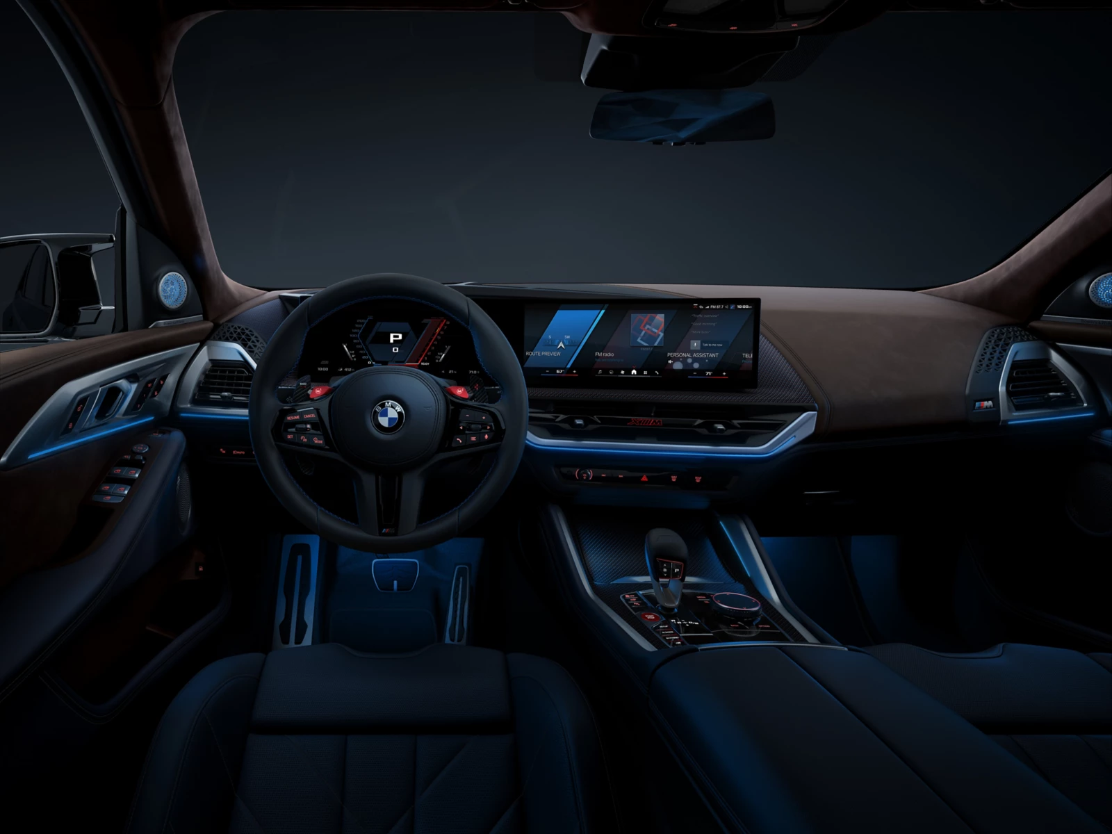 Interiér BMW XM – Curved Display a přístrojová deska